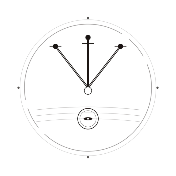 The Book III sigil framed in its ward, in ink on paper